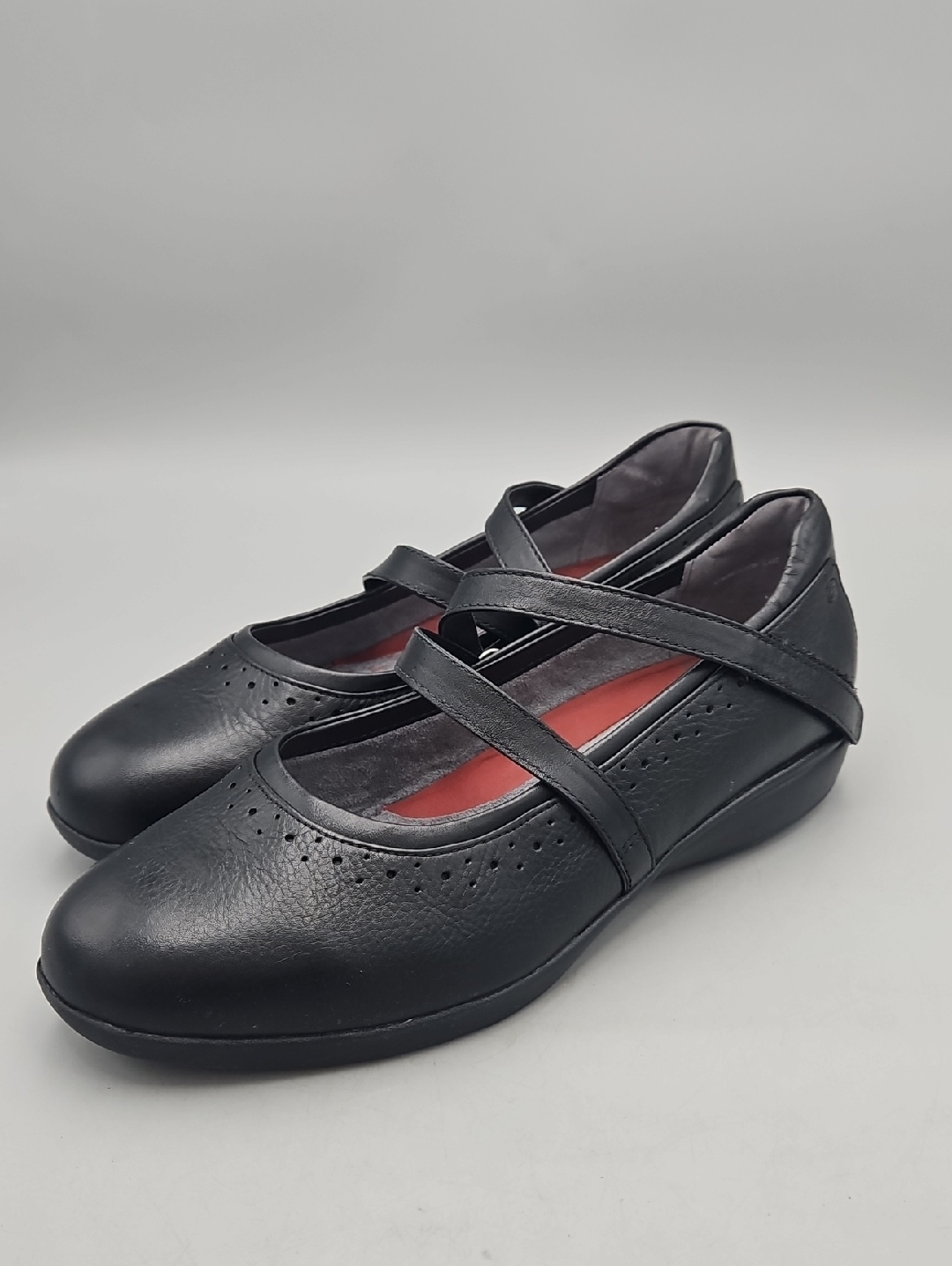 Aravon New Balance Black Mary Jane Flats Comfort Leather Shoes Womens Size 10 D
